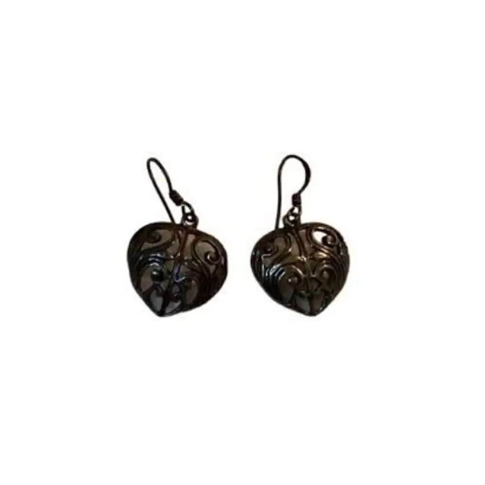 Boho Heart Earrings Vintage Valentines Anniversary y2k Jewelry Pendant 90s
